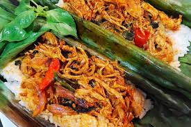 nasi bakar ayam suwir ala rumahan