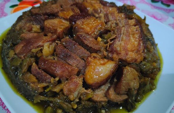 Resep Babi Hong Sawi Asin